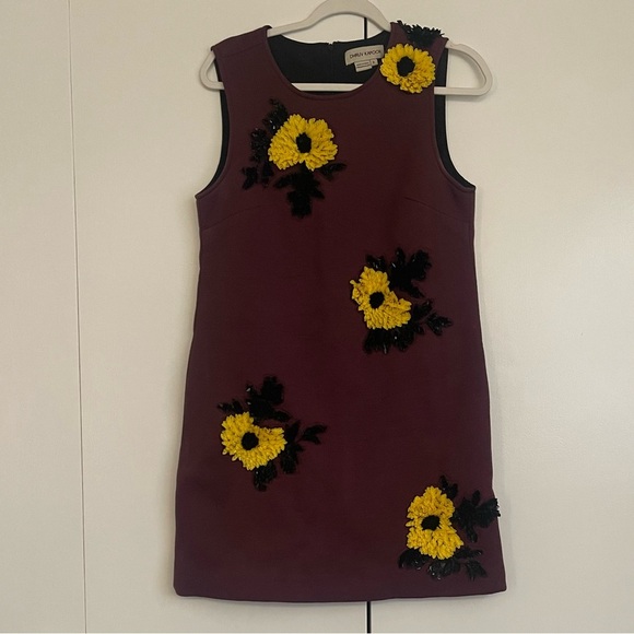 Anthropology Sequined Shift Mini Dress Dhruv Kapoor-Wine Color - Picture 5 of 9